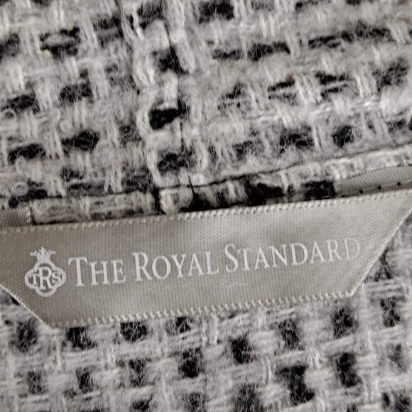 The Royal Standard Rosemary Wrap Jacket Gray and Black Plaid One Size NWT - Picture 11 of 16